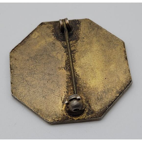 Vintage WWII US Army Field Artillery Sterling Silver DUI Pin 11 Grams Original - Picture 5 of 8